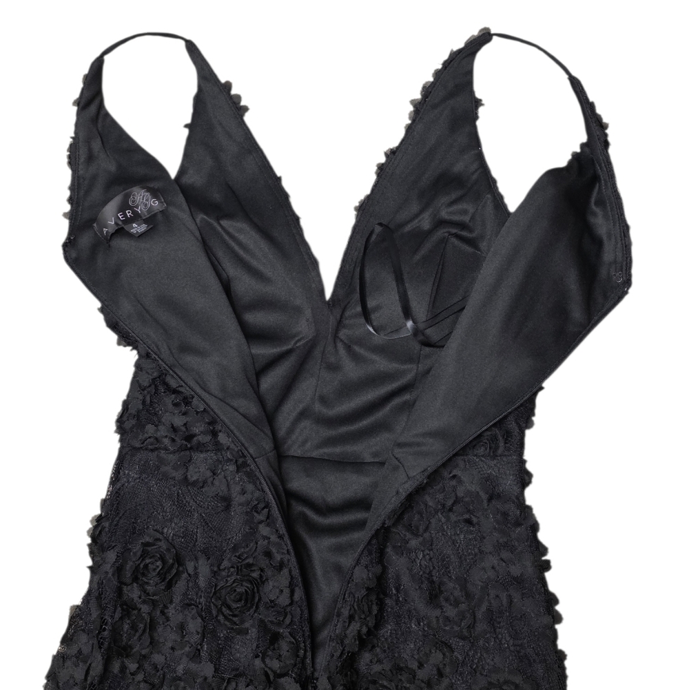 AVERY G FLORAL APPLIQUE GOWN 4 NEW! - Picture 9 of 15